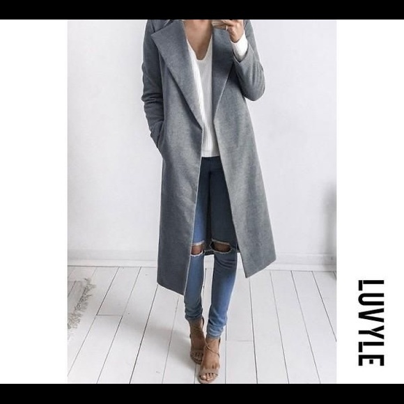 Luvyle Grey Oversized Coat - Picture 1 of 3